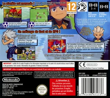 Inazuma Eleven 2 - Tempete de Glace (France) box cover back